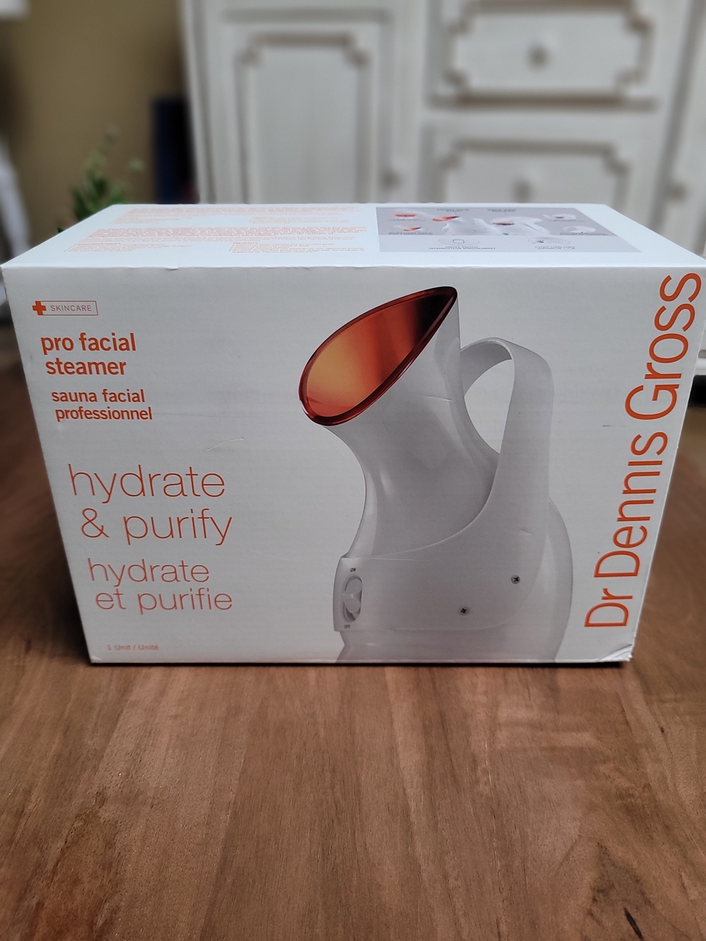 Dr Dennis Gross Pro Facial Steamer - White with Orange Accent